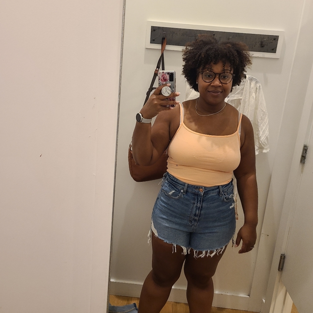 AE distressed Jean shorts